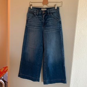 Madewell wide leg cropped jeans